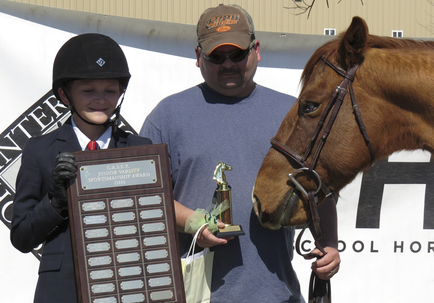 Sportsmanship Award winner's receive recognition and plaques that are larger than their heads!