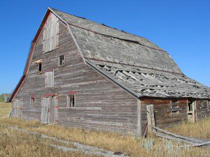 The Miller Barn is located near Four Corners, Wyoming