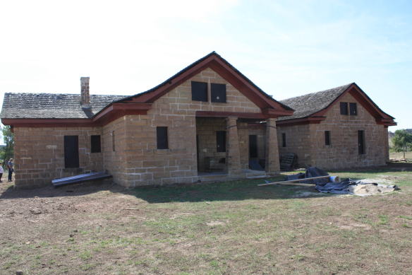 The main house is built with Edwardian features.
