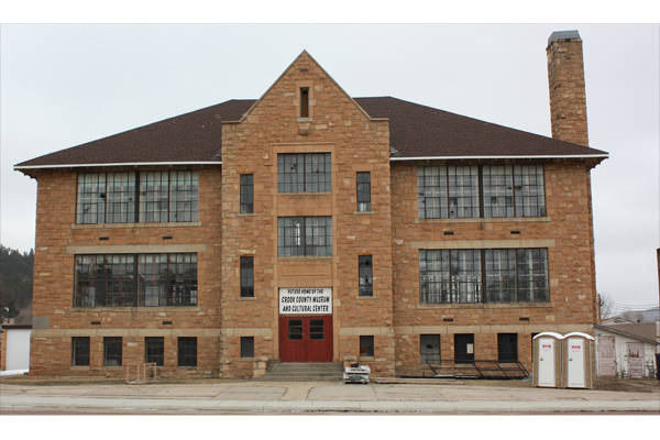 View of the facade of Old Stoney school