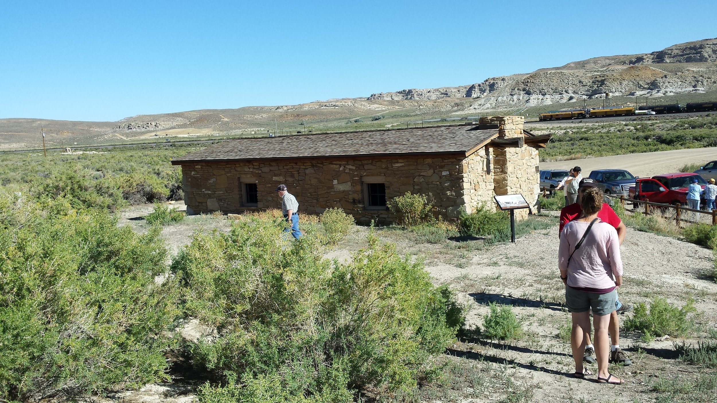 The main station building still stands at Point of Rocks