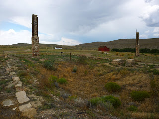 Foundations and chimneys are all that remains of two enlisted barracks. &nbsp;They were converted to hotels for Lincoln Highway travelers before vandals burnt them down on New Years Eve 1976.