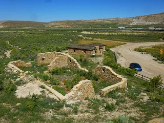 What remains of the Stagecoach stop, and my modern coach parked where the Overland Trail was located.