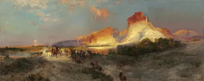 One of several paintings Thomas Moran did of the Palisades in Green River