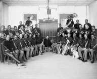 9th Cavalry Band, Fort D.A. Russell 1911- 1912. Cpt. Hamilton, Band Leader. Wyoming State Archives