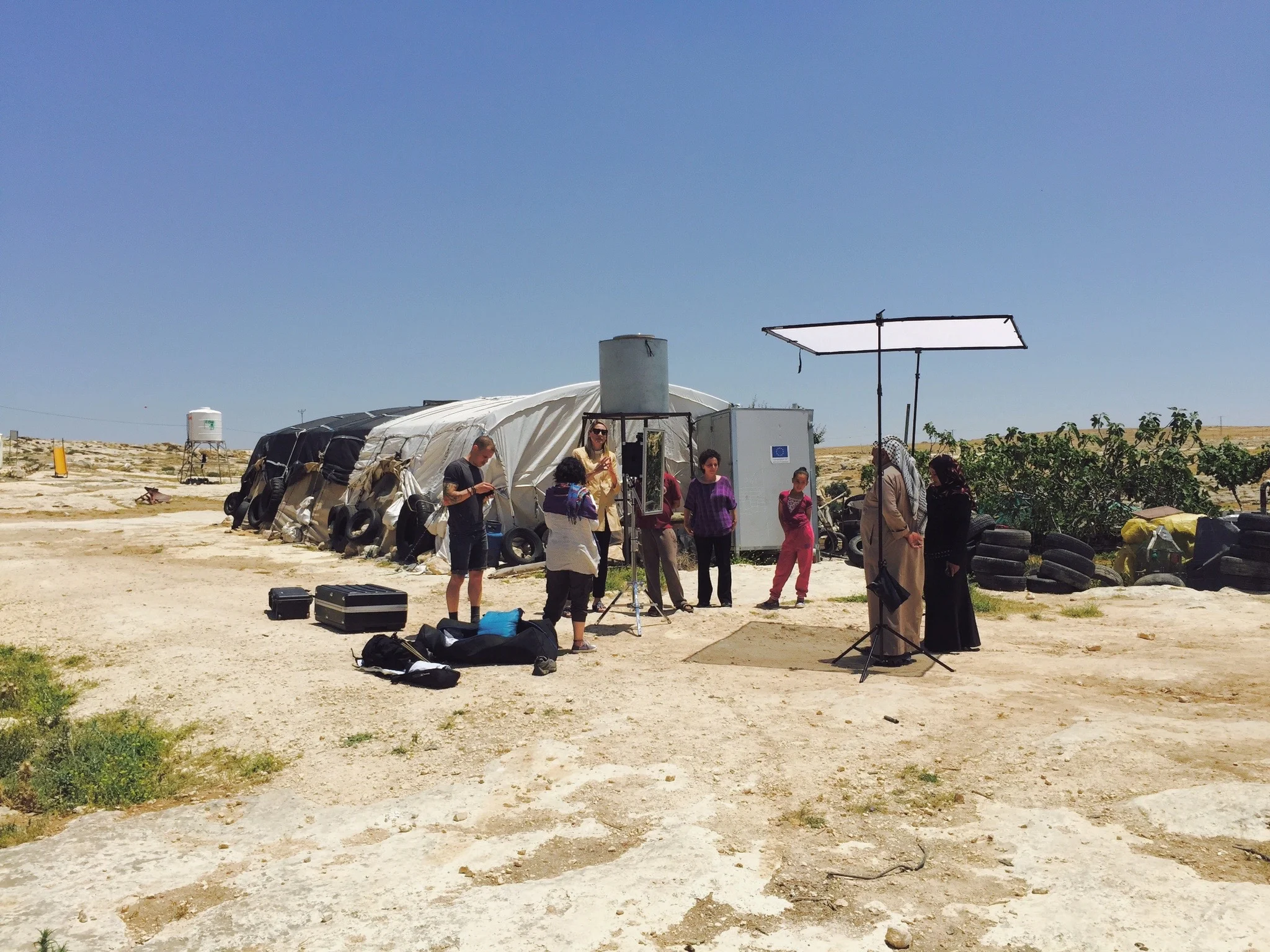 The Palestinian village of Khirbet Susya has existed in the South Hebron Hills since the 19th century. In 1986, the Palestinian residents of Susya were expelled from their village and their homes demolished. Since then, the Israeli authorities have been working to force the Palestinian residents out of the area through land appropriation and demolition of homes and village structures. The Nawaja family is presently awaiting the demolition of their homes and has nowhere else to go.
