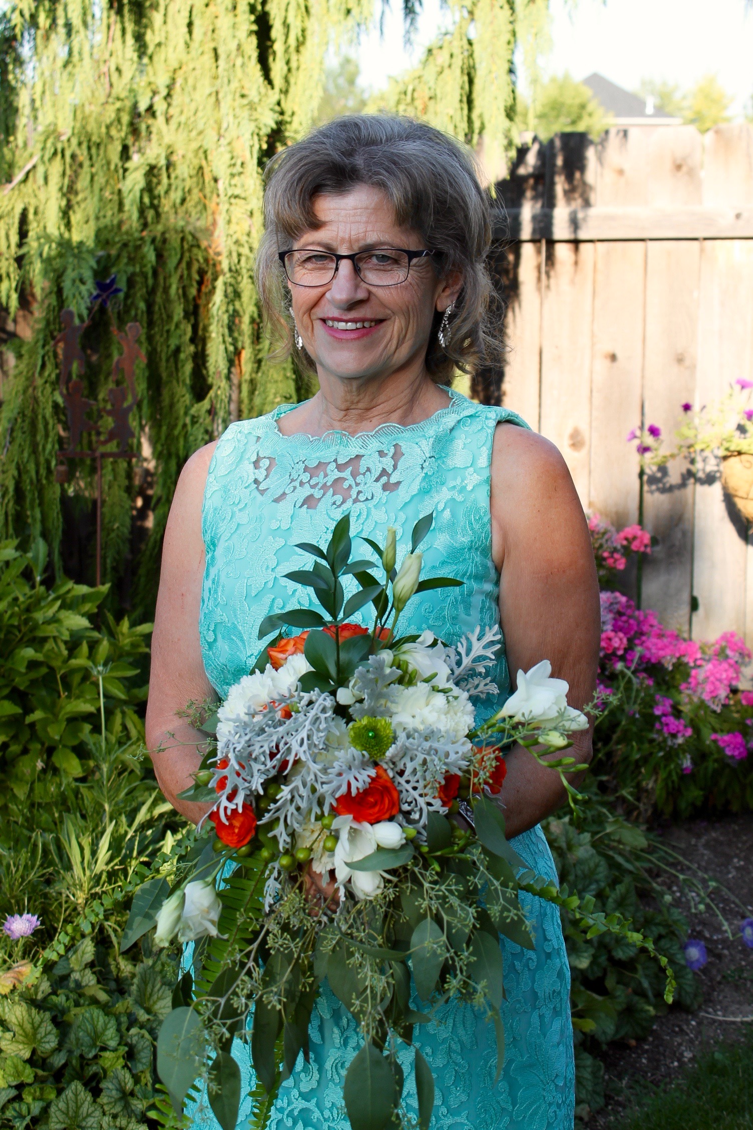 Bride and her bouquet