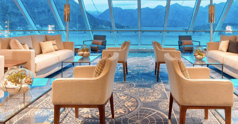 The Explorer's lounge on Viking Sun