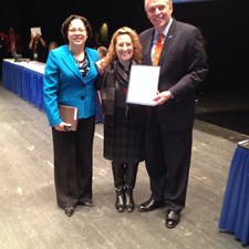 Carol Huebner Medawar (Center)