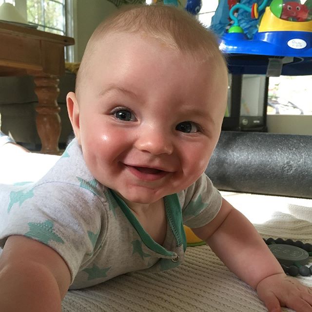 Cheeeeese! .
.
.
#smilingsmyfavorite #cheese
#playtime #tommy #baby #7months #smiles
