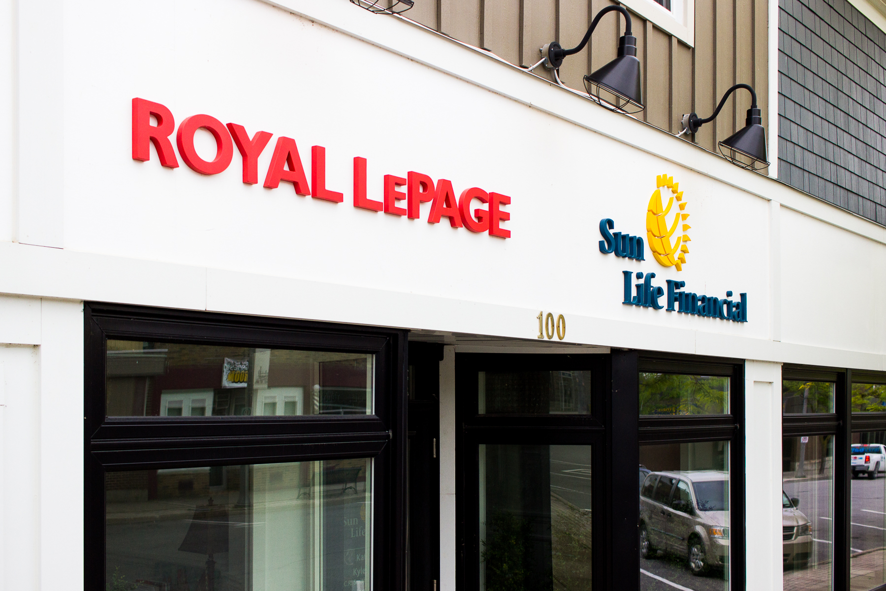 The Royal LePage and Sun Life Financial offices with their new signs... fancy!
