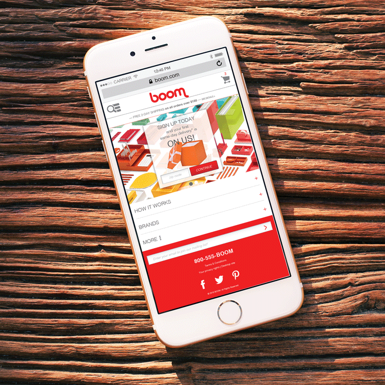 Boom Mobile Website Prototype