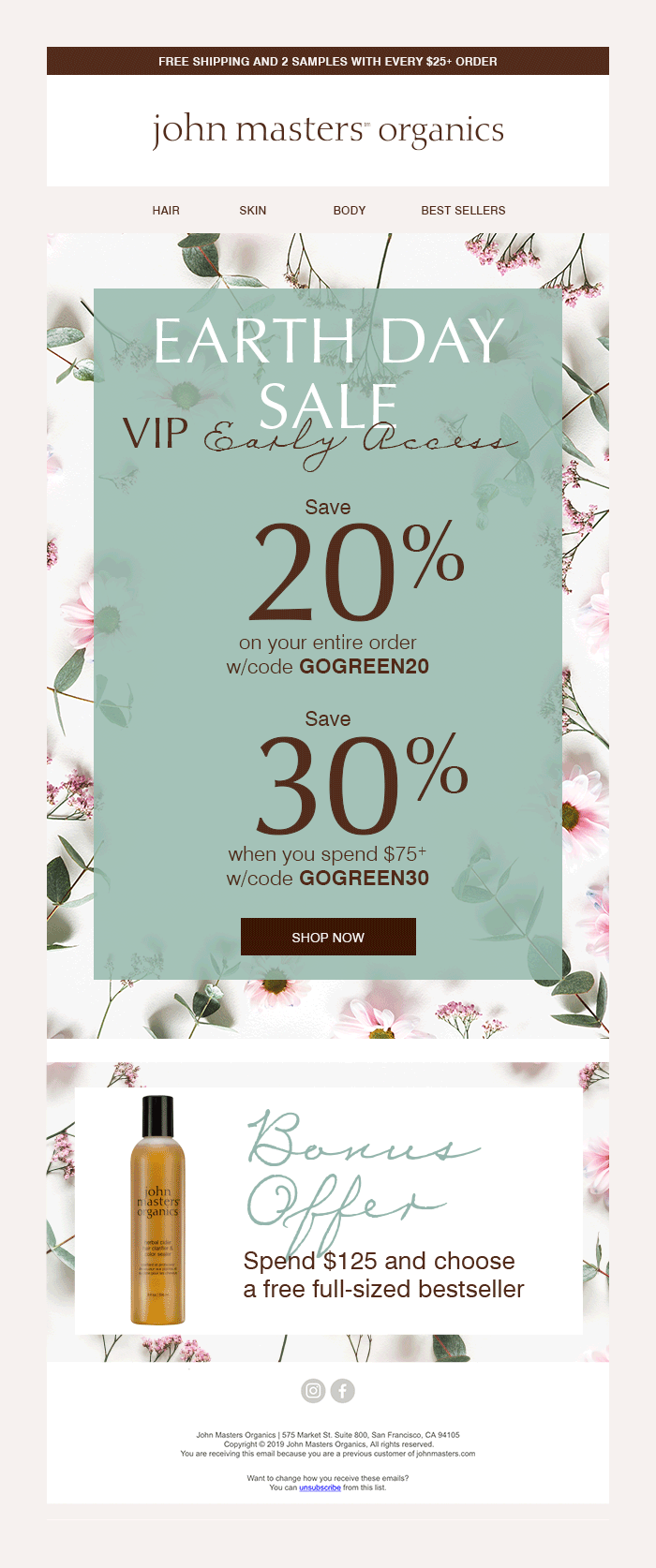 Earth Day Sale VIP Early Access Email