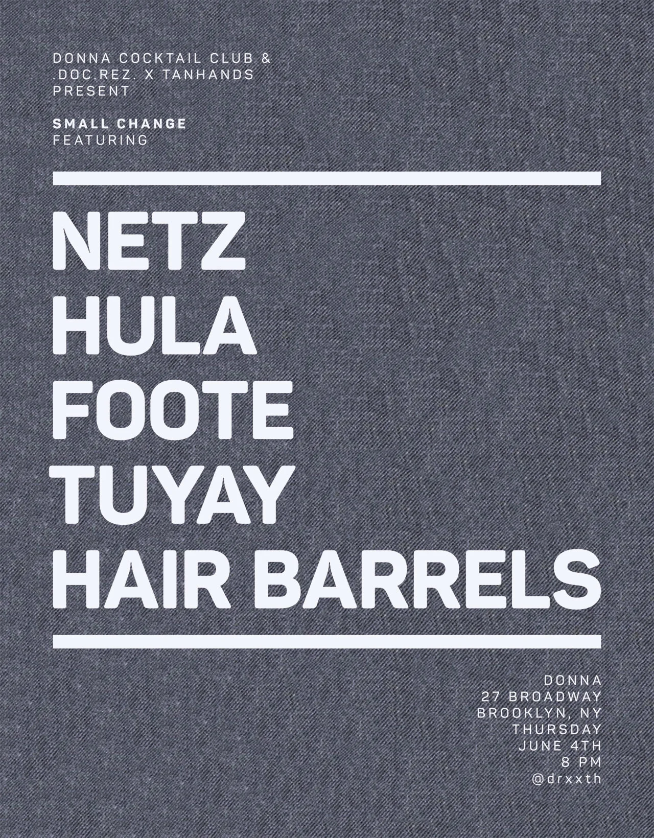 #smallchange - Artist Showcase - 6/4