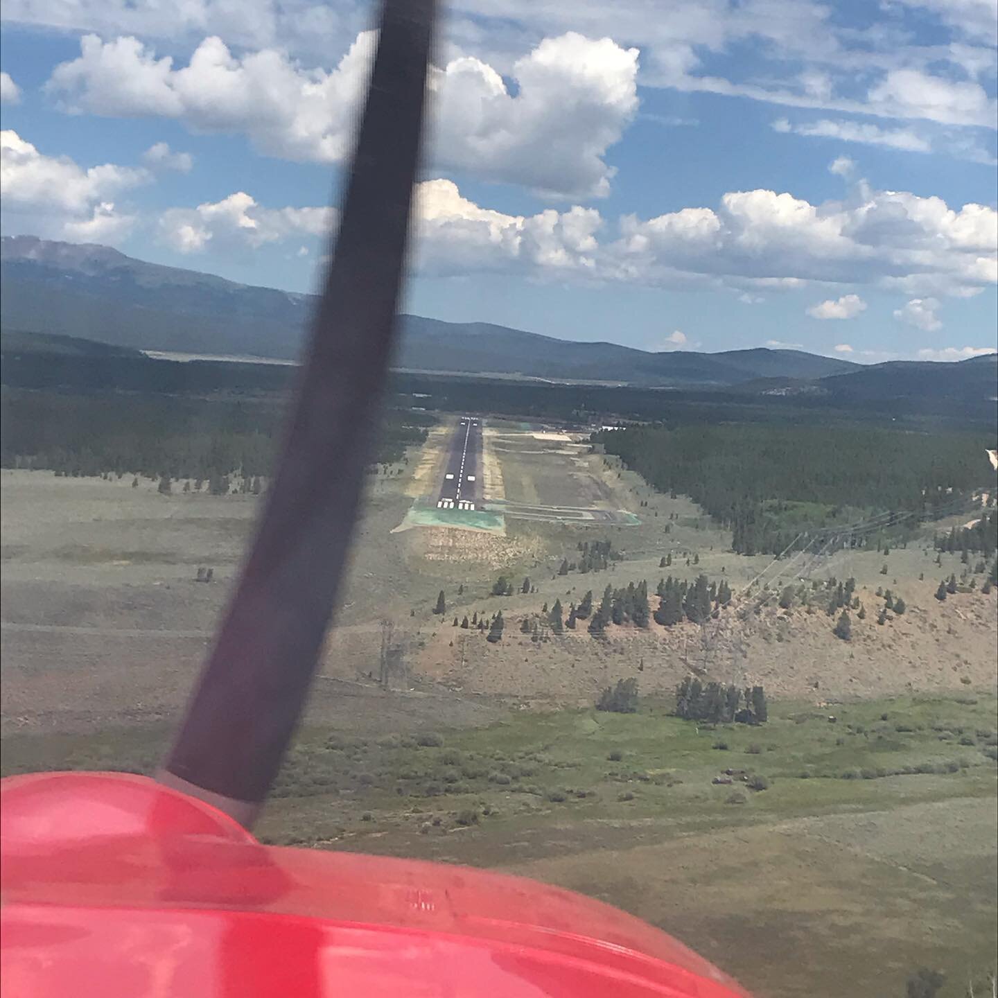 First takeoff and landing at reopened airport!  Congrats Bryan!