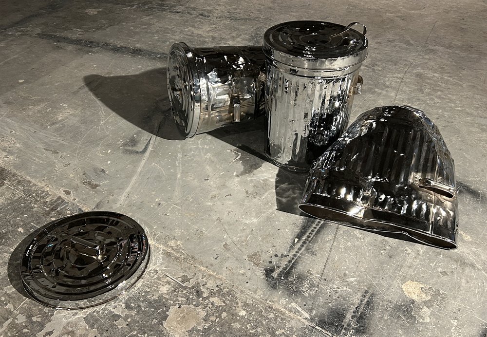 4. Zeke Moores, Trash Cans, 2005, plated steel.JPG