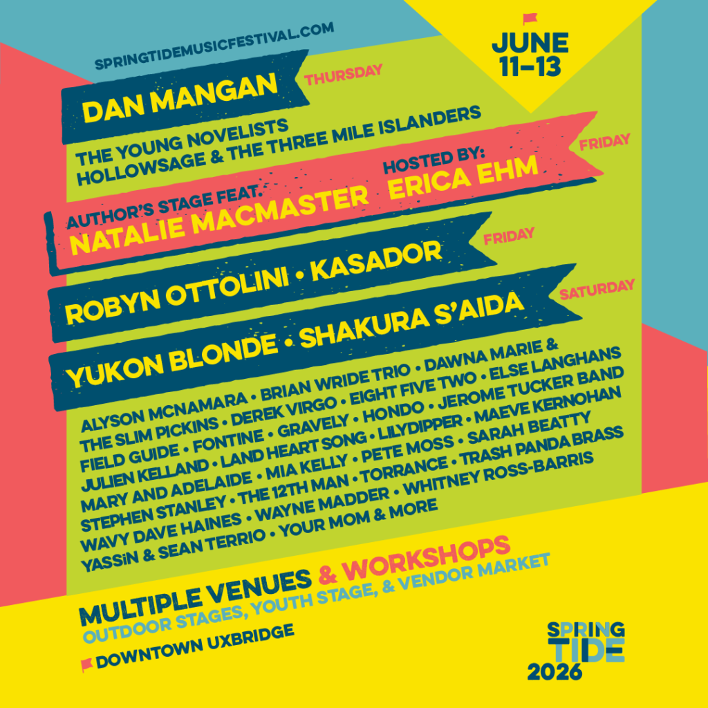 Springtide Festival announce line-up, runs June 11 - 13 in Uxbridge