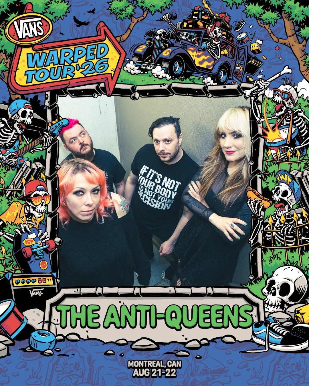Vans Warped Tour Montreal line-up includes Shwarock City thrashers The Anti-Queens