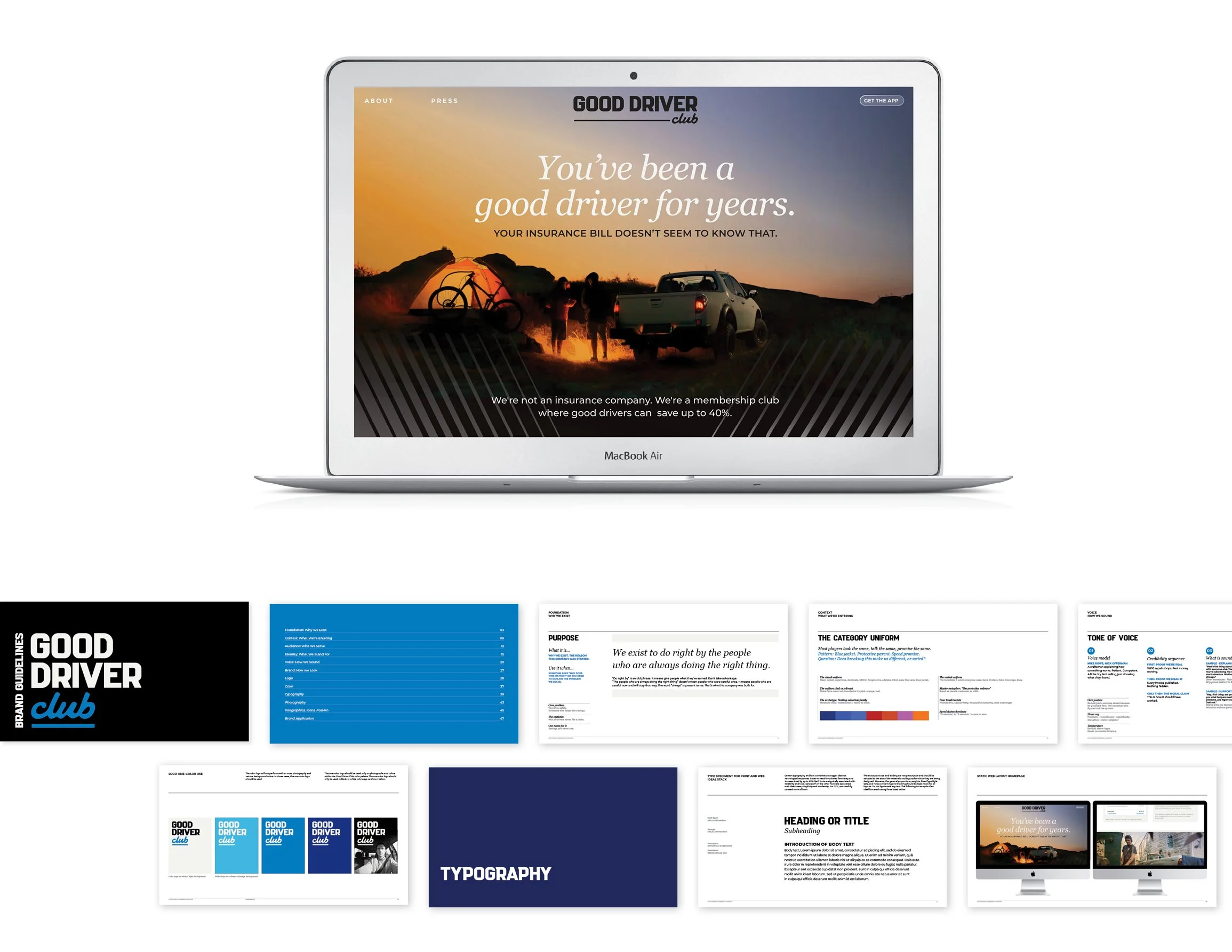  A comprehensive brand guide and early pilot materials were developed including a convenient app to keep track of savings, file claims and review monthly statements.   