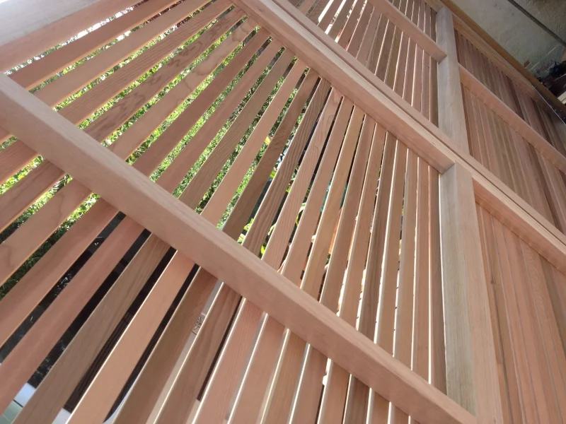 Cedar fence and gate detail