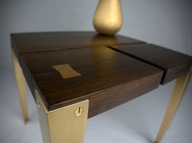 "CONNECT" Coffee table with "TEAR DROP" Sculpture