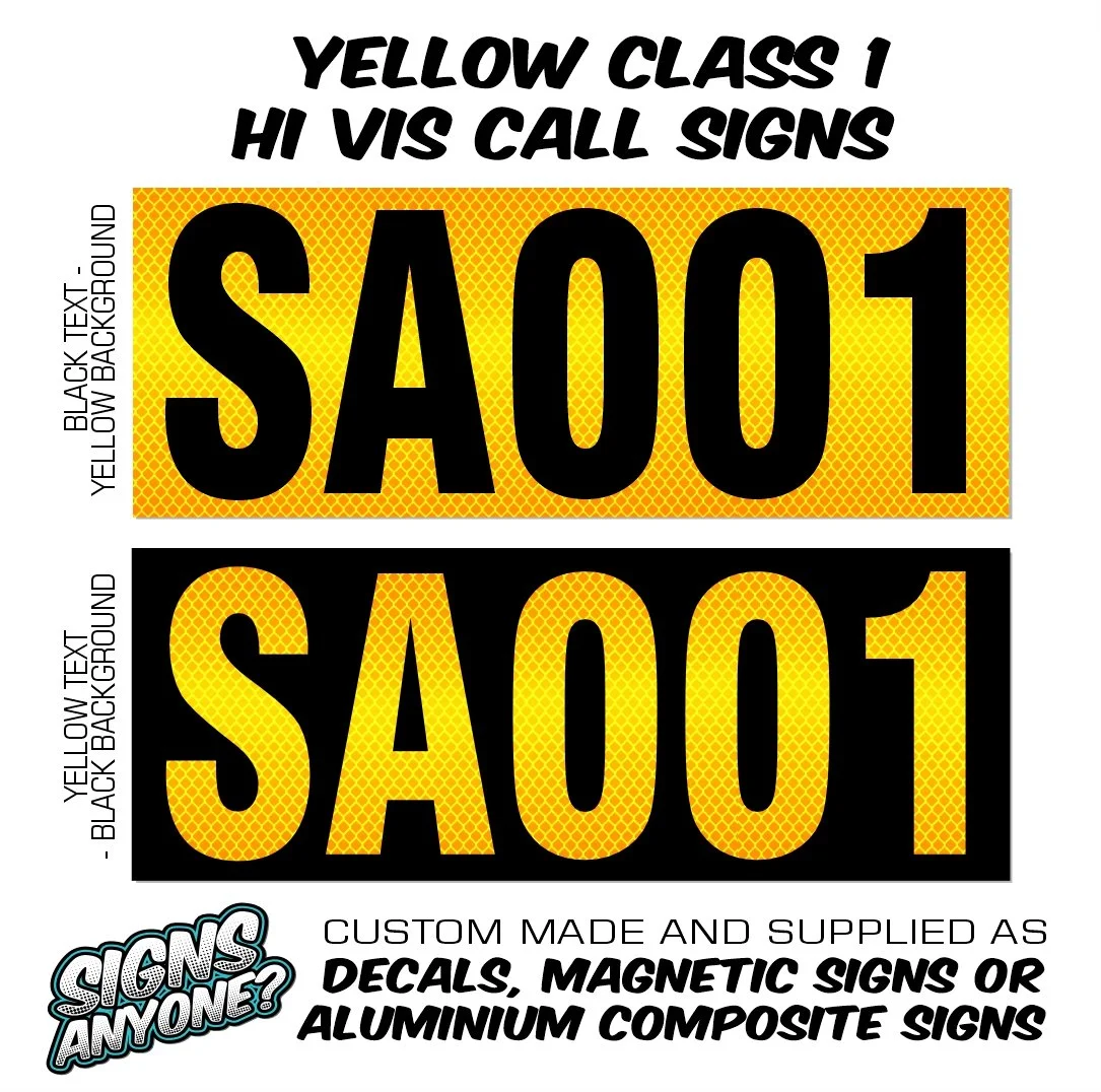 Call Sign  - 4091 Yellow Diamond Grade Class 1