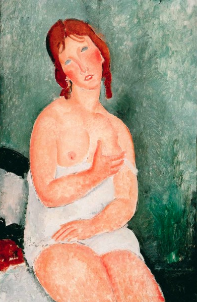 Young woman in a shirt by Amedeo Modigliani, 1918
