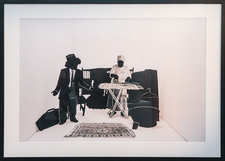 Ke ile ka tswela pele ka ho tereka a ntse a bua , 2016 Inkjet print on cotton rag paper, 64 x 90 cm by Lebohang Kganye