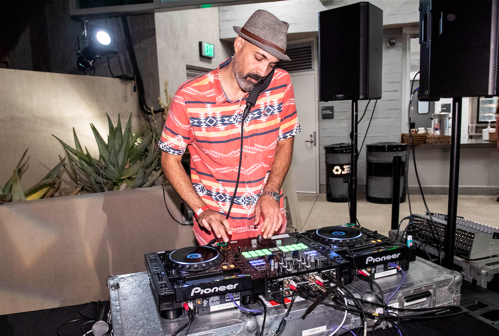 Garth Trinidad spinning his discs