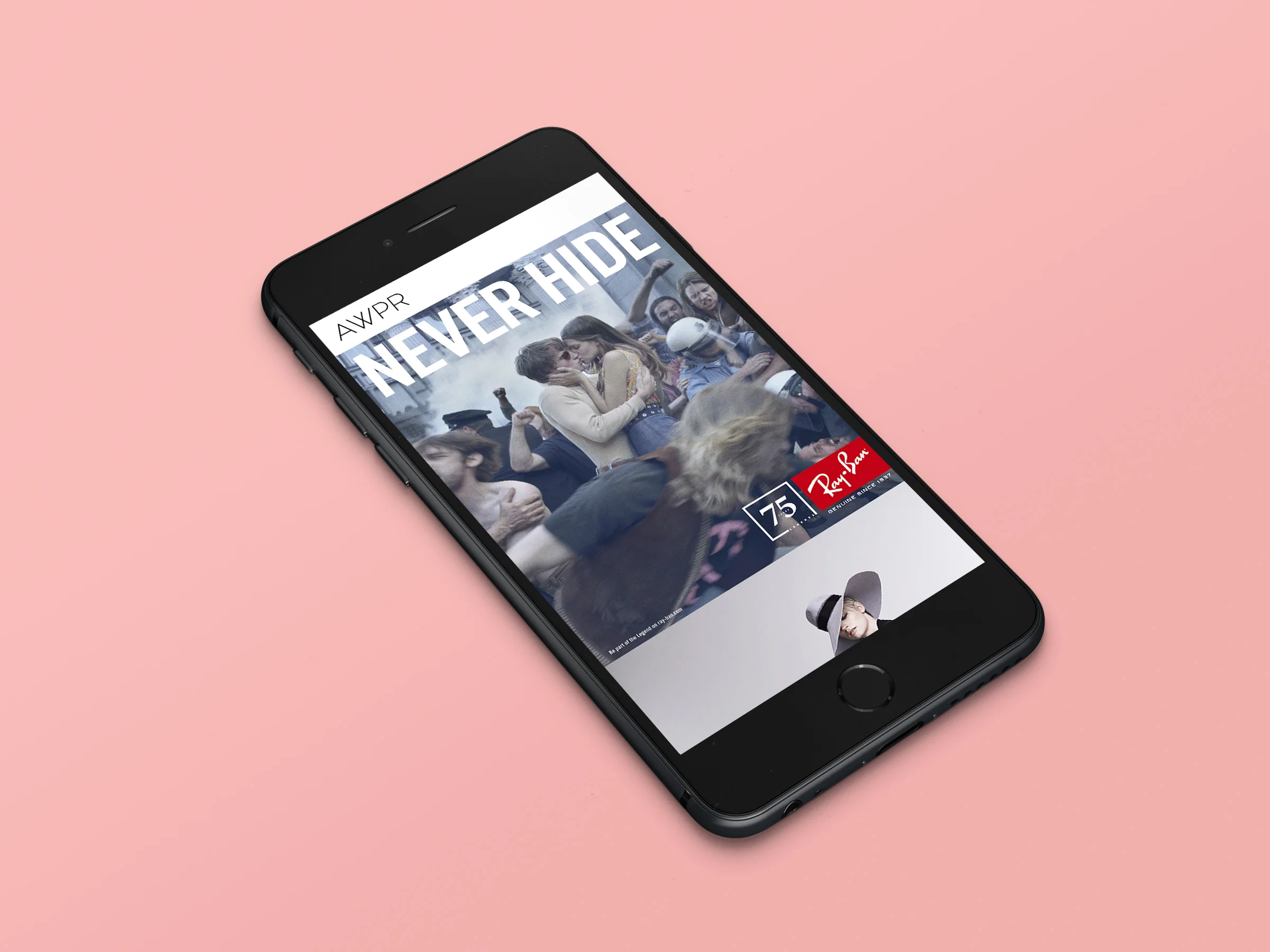 Vertically stacked display on mobile devices