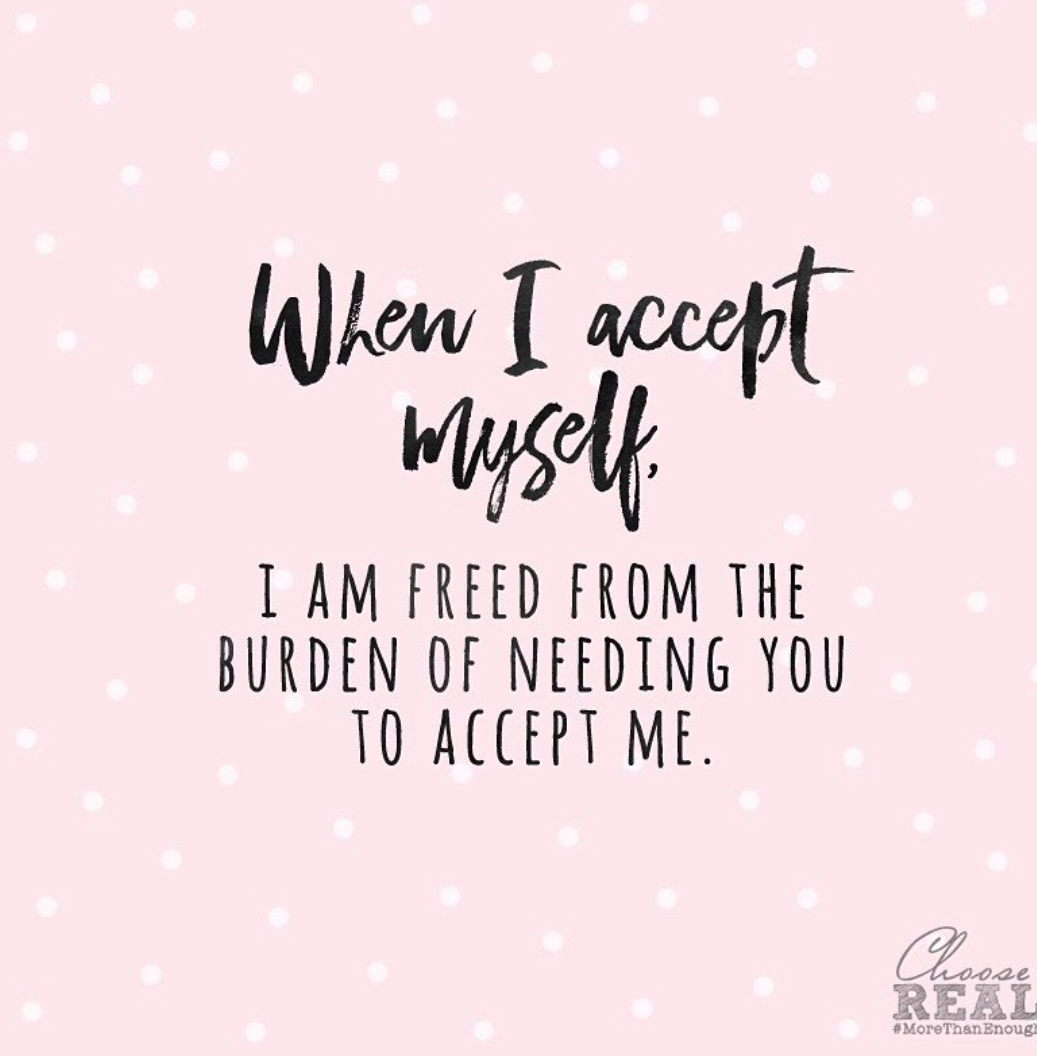 When I Accept Myself