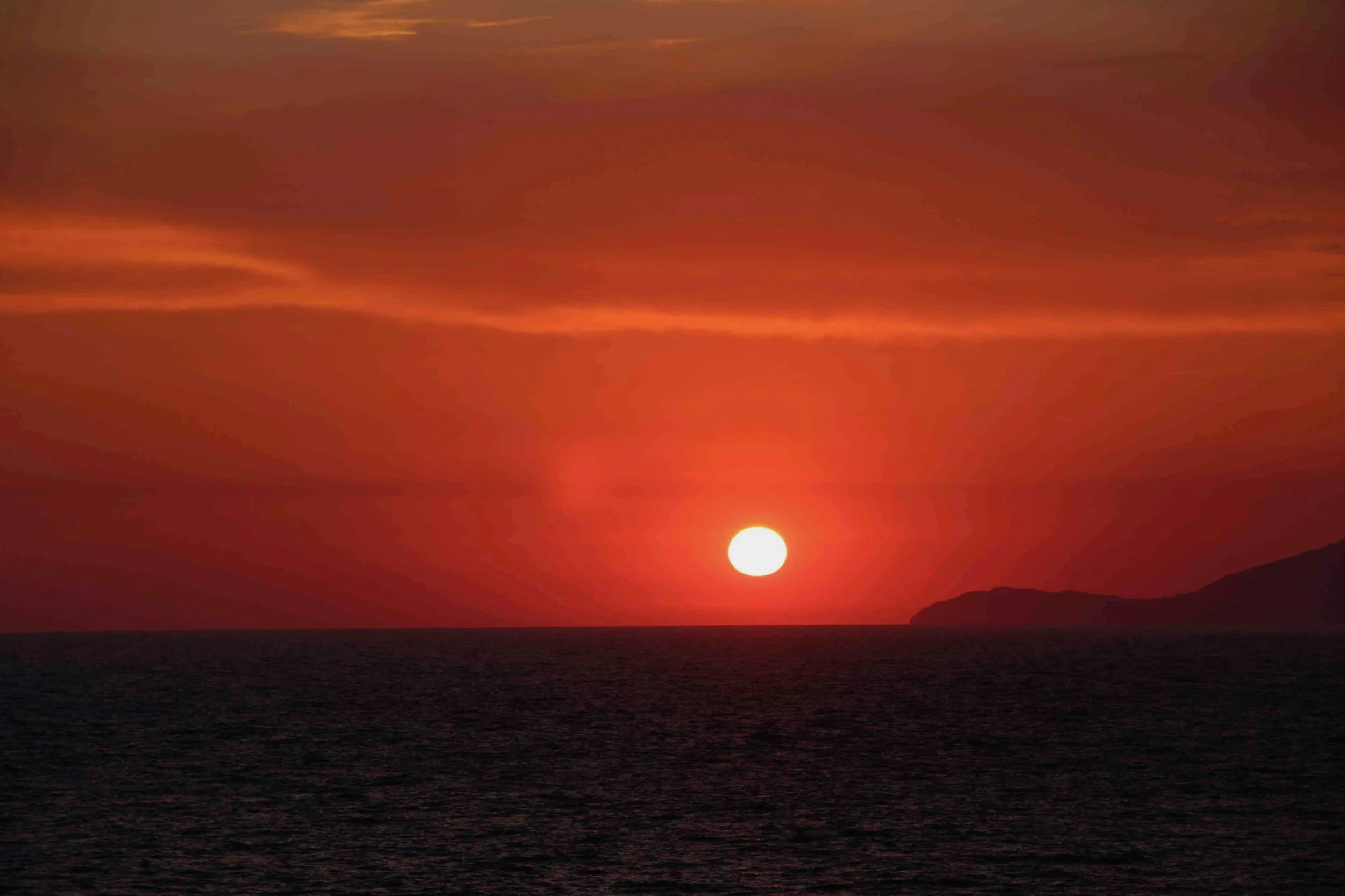 Sunset on Faro Beach, Capri