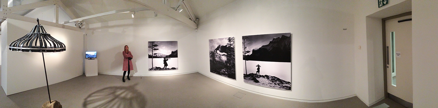 Artist Anna Macleod at the exhibition space, F.E. McWilliam Gallery & Studio