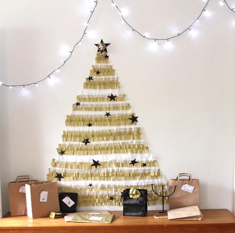 And this is how its done... http://cloudsofcolour.com/crepe-paper-alternative-christmas-tree/
