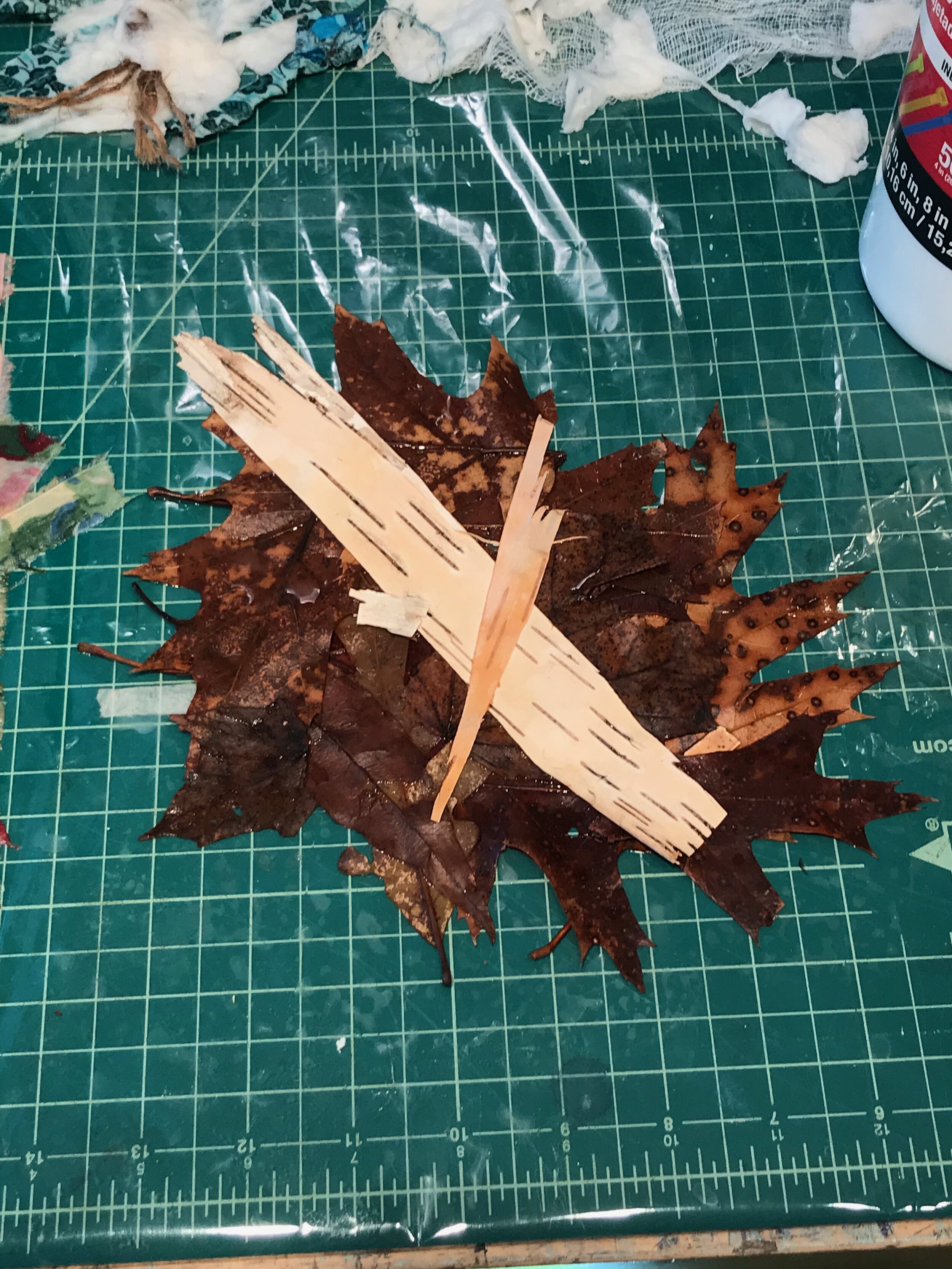 Leaf & Birch Bark Lamination