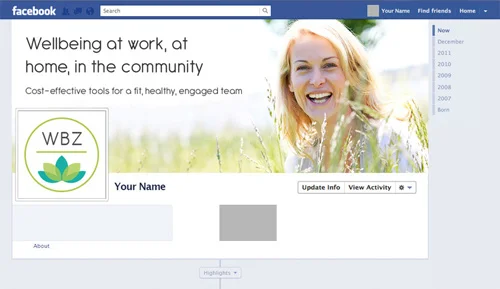 WellbeingZone - Facebook cover and profile image