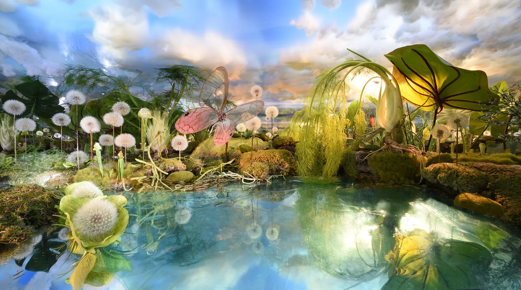 Roze vlinder jungle