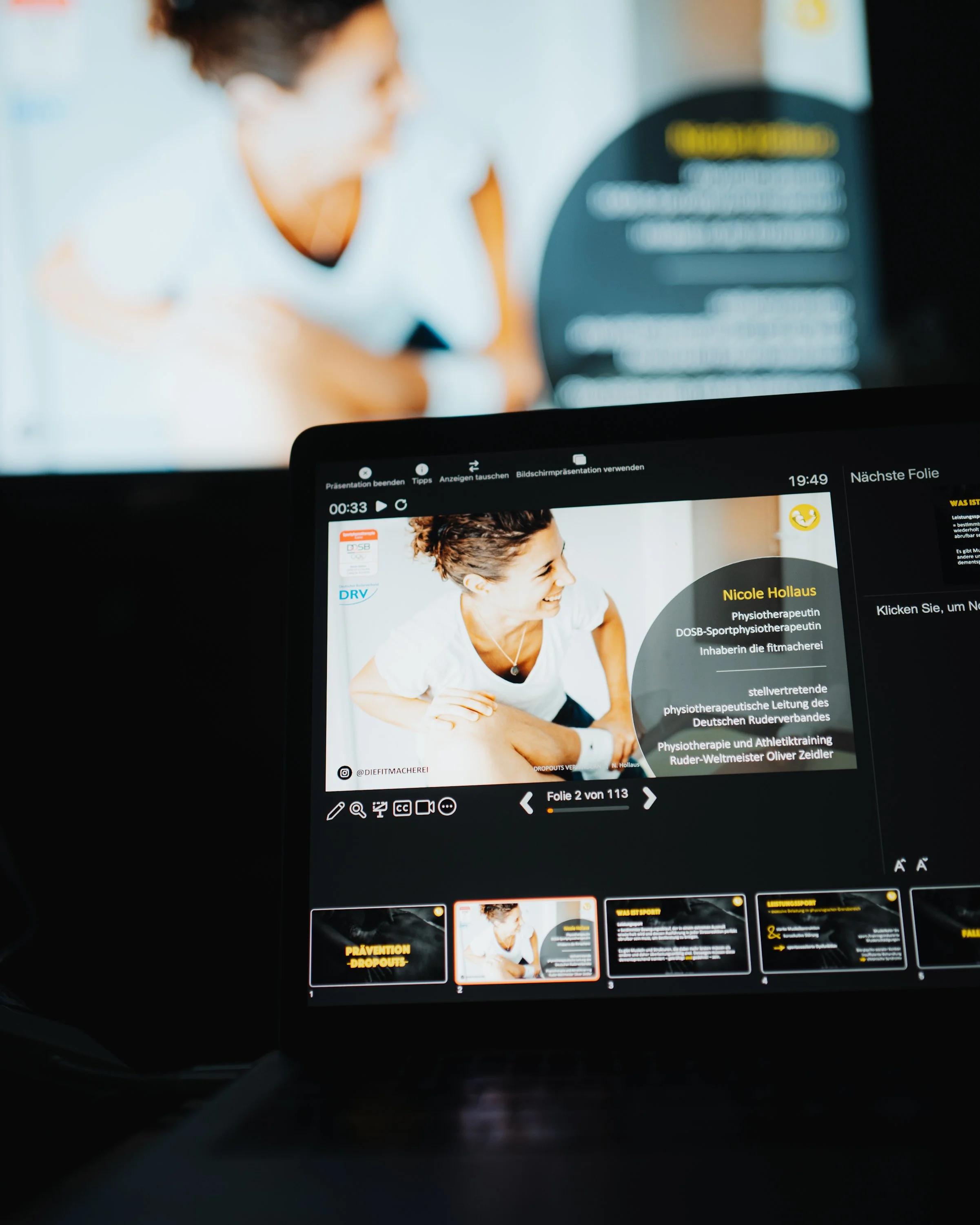 Nicky referiert im Zuge der DOSB-Trainer-Lizenzverlängerungen