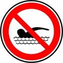 Pictogramme interdiction de nager