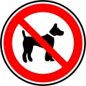 Pictogramme interdiction chien