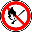 Pictogramme interdiction matière inflammable