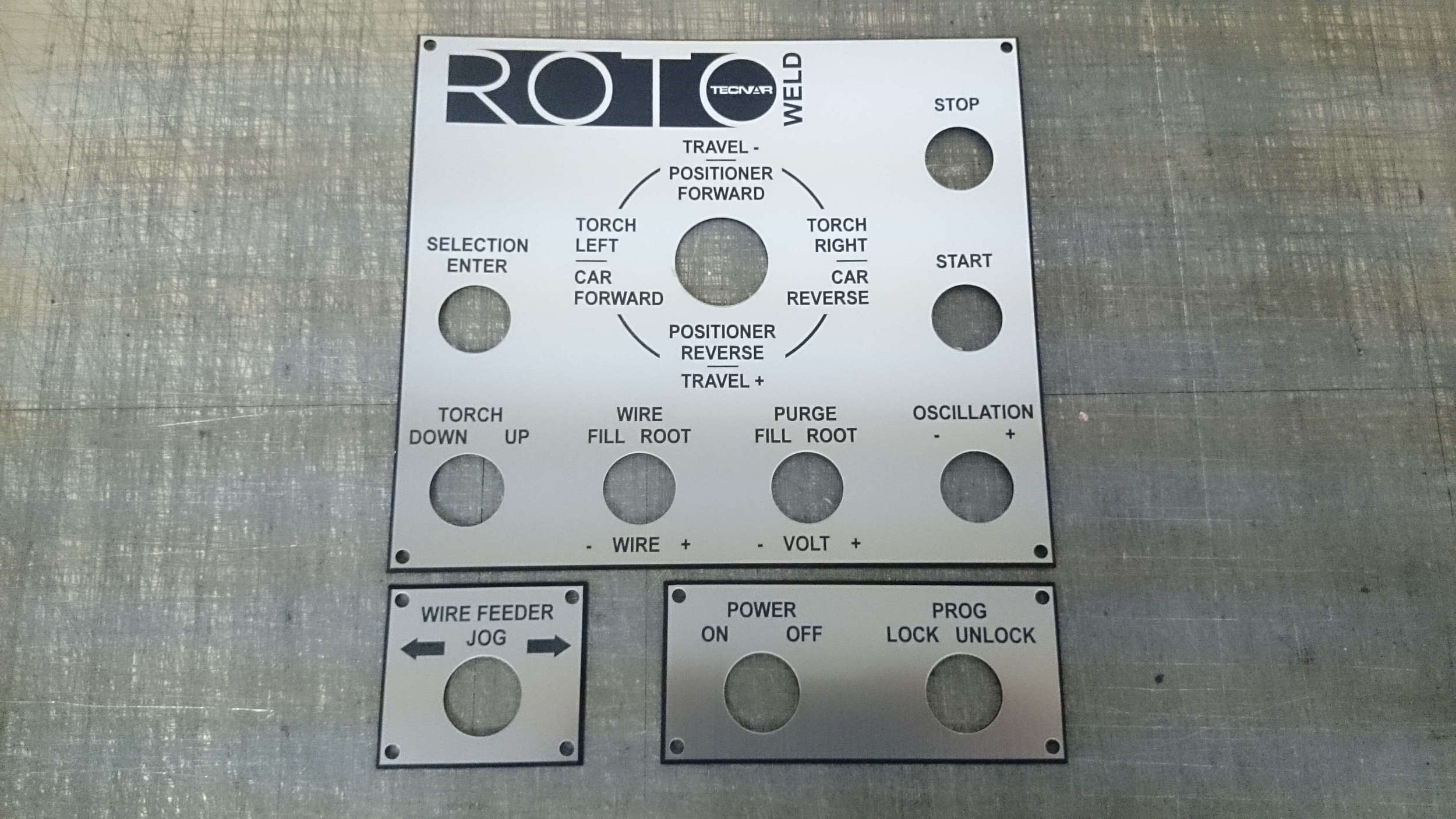 Control panel for industrial machinery