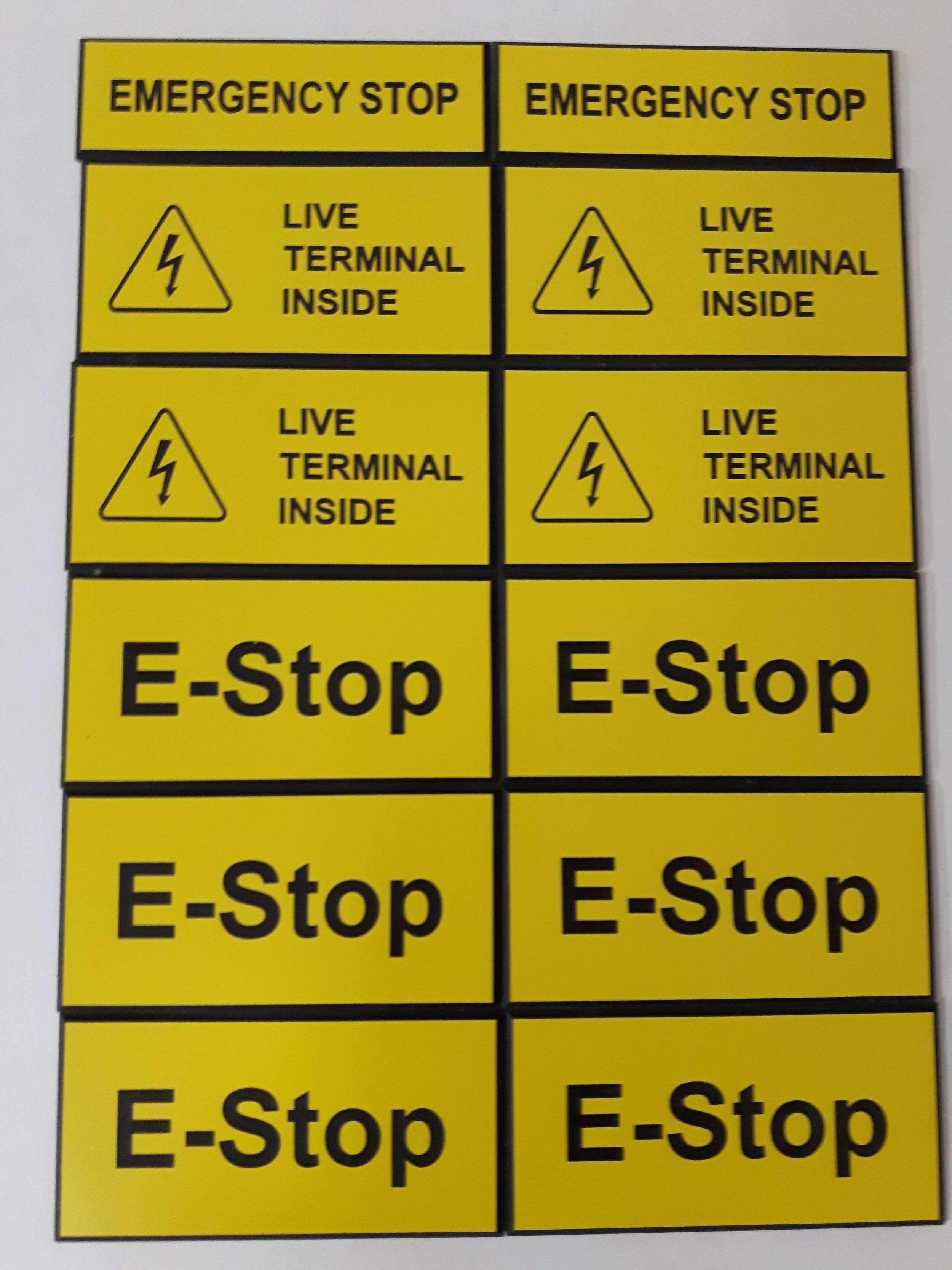 Labels for electrical panel