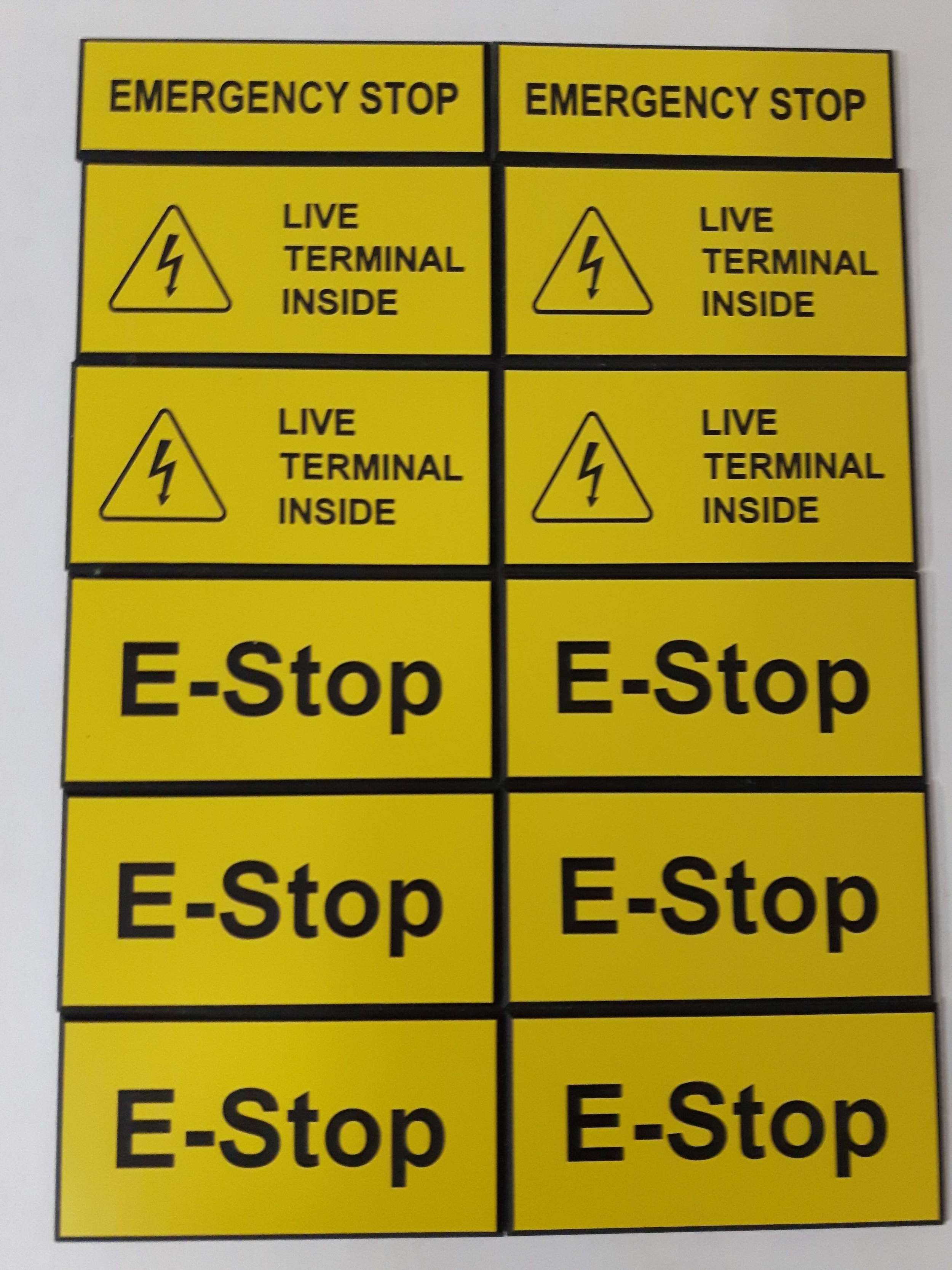 Plaques d'identification pour panneau électrique