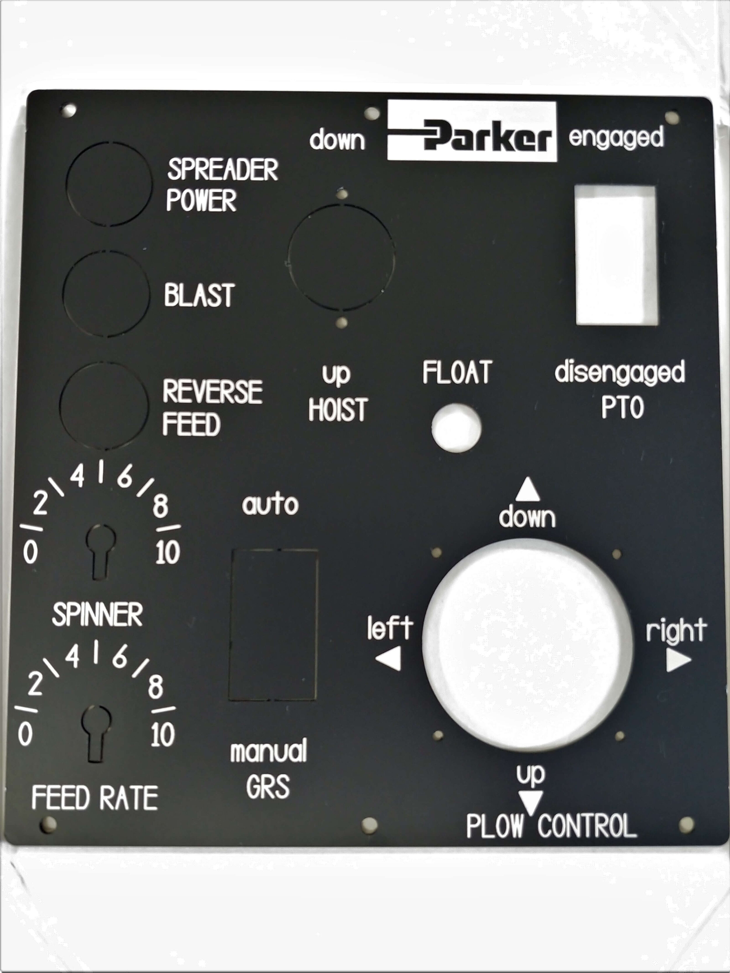 Laser marked control panel