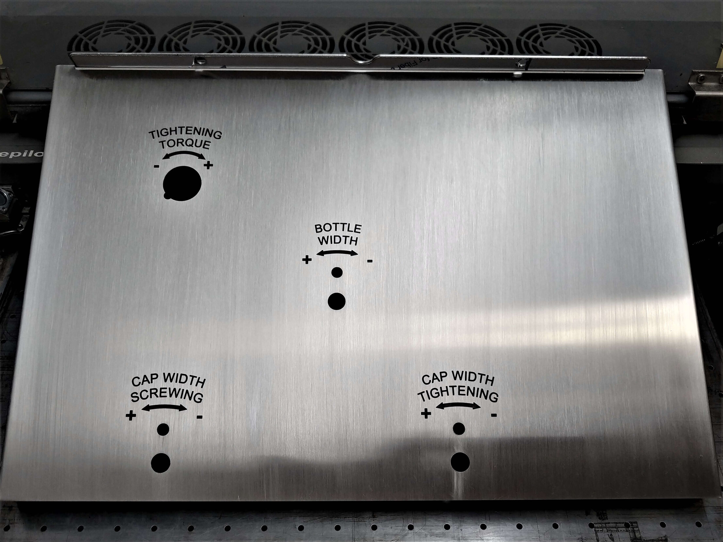 laser marking for stainless steel control panel