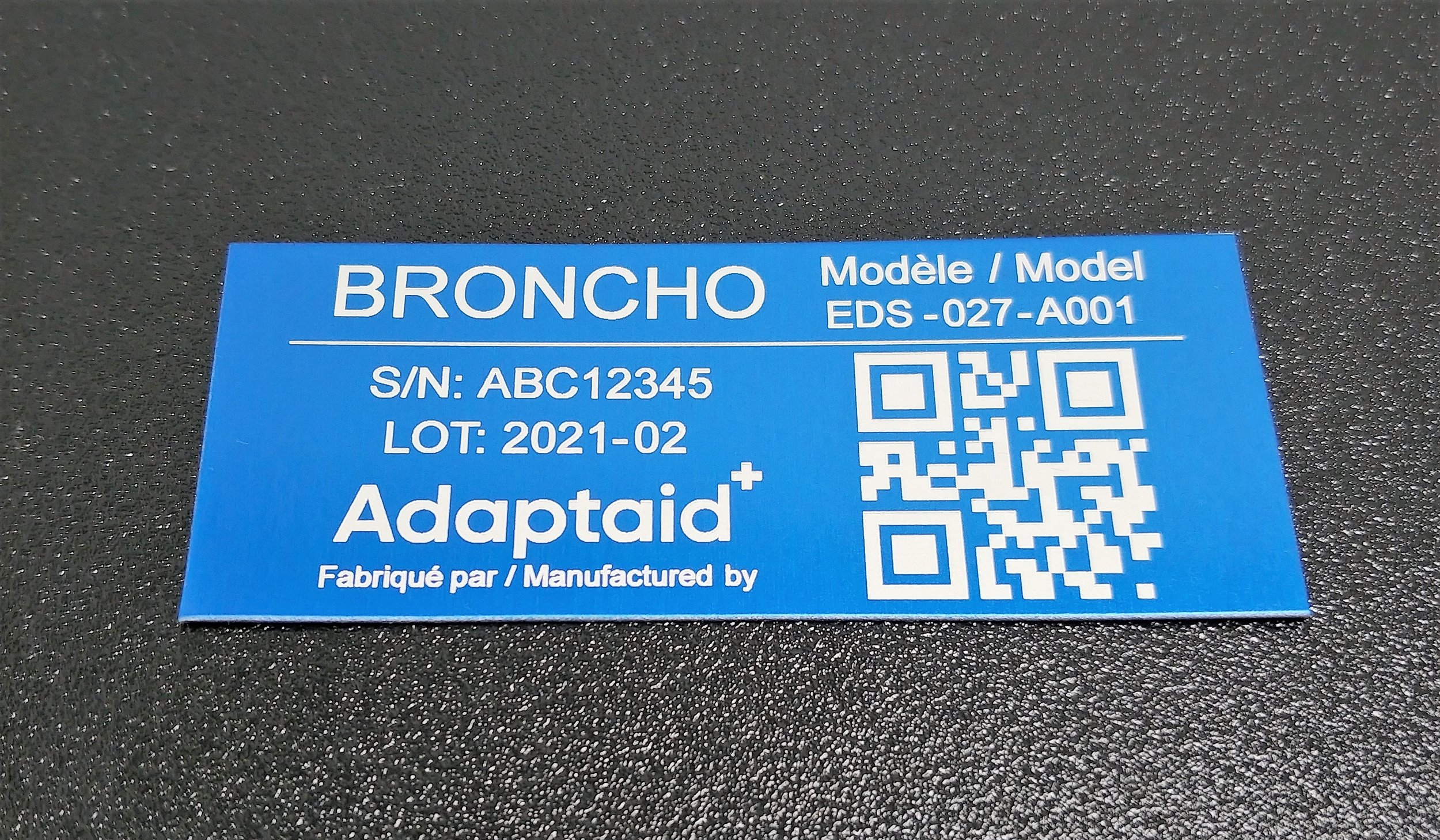 Laser Marking on Lamicoid Plastic with QR Code