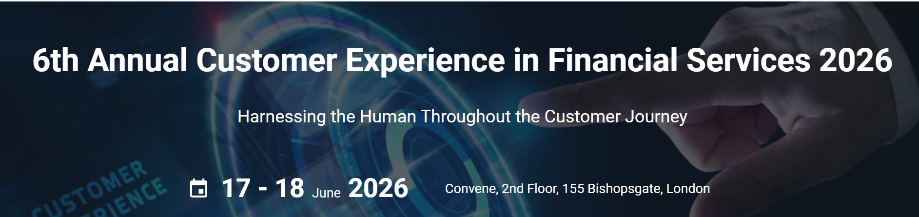 Speaking at the 6th Annual Customer Experience in Financial Services, 2026 