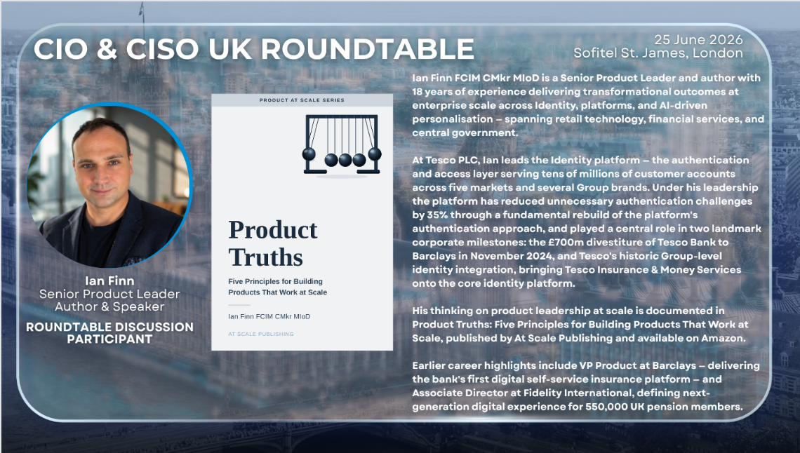 Panelist at CIO &amp; CISO Round Table, 25.06.26