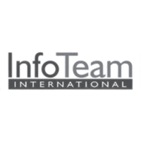 Logo of InfoTeam with the text 'Info' in black and 'Team' in gray, featuring a stylized blue 'T' in the center.